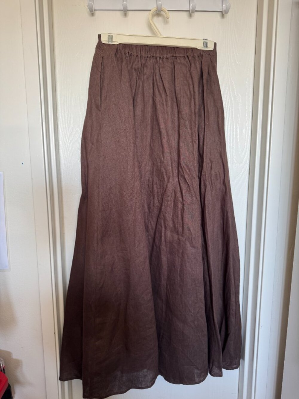 DISSH Amy Choc Linen Bubble Top & Midi Skirt Matching Set Size 8 NWT - Picture 6 of 9